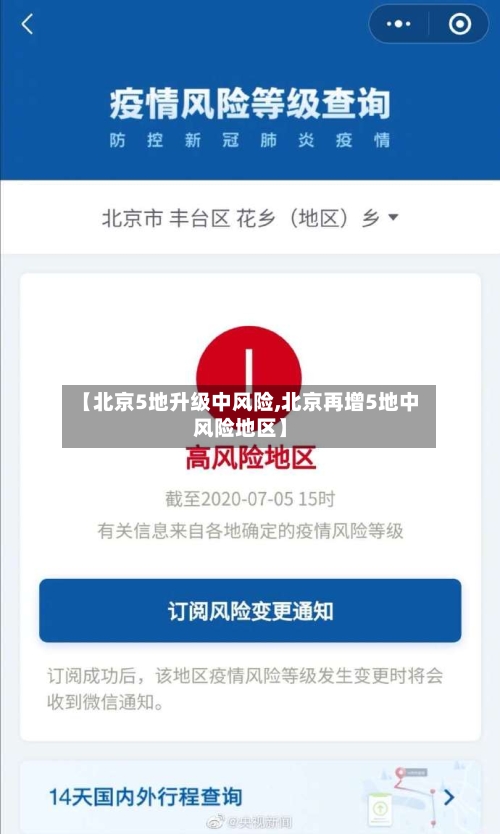 【北京5地升级中风险,北京再增5地中风险地区】-第3张图片