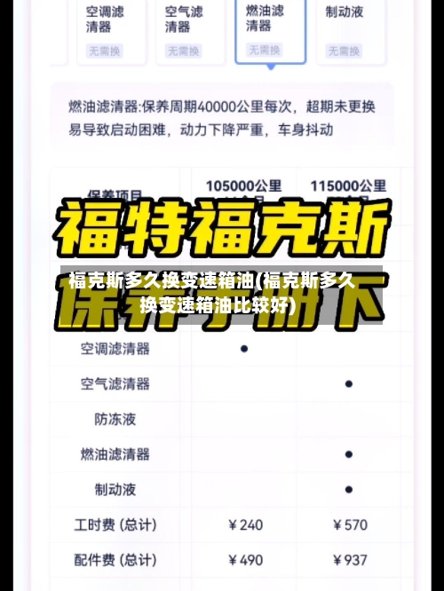 福克斯多久换变速箱油(福克斯多久换变速箱油比较好)-第2张图片