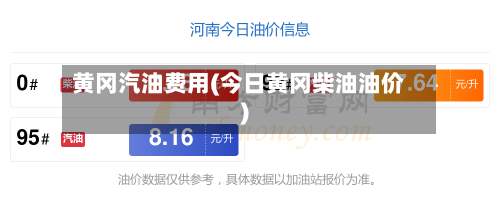 黄冈汽油费用(今日黄冈柴油油价)