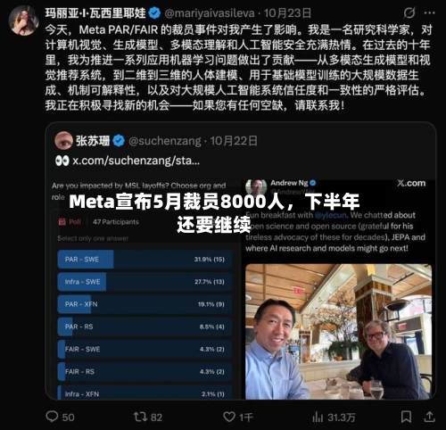 Meta宣布5月裁员8000人，下半年还要继续