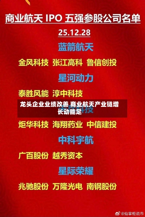 龙头企业业绩改善 商业航天产业链增长动能足