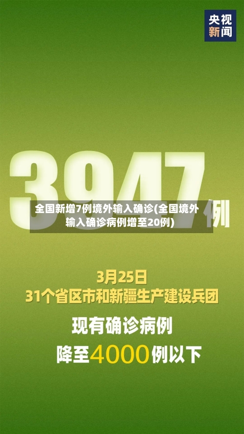 全国新增7例境外输入确诊(全国境外输入确诊病例增至20例)