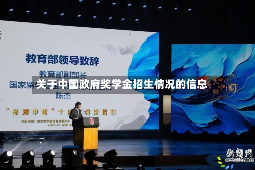 关于中国政府奖学金招生情况的信息-第2张图片