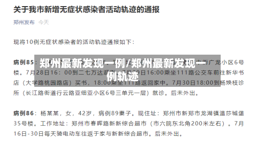 郑州最新发现一例/郑州最新发现一例轨迹-第2张图片