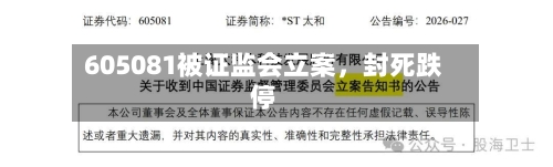605081被证监会立案，封死跌停-第3张图片