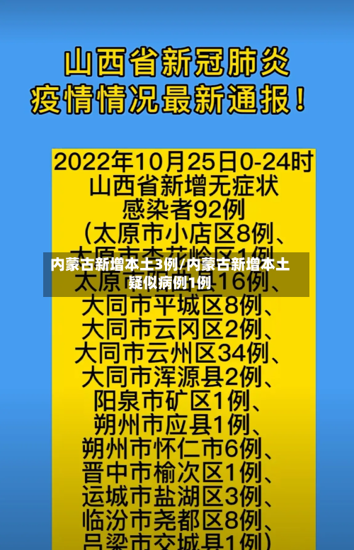内蒙古新增本土3例/内蒙古新增本土疑似病例1例-第2张图片