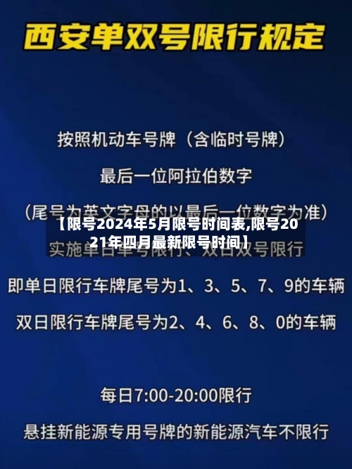 【限号2024年5月限号时间表,限号2021年四月最新限号时间】