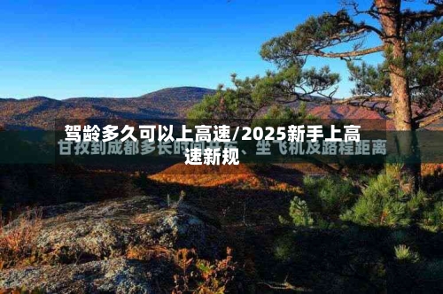 驾龄多久可以上高速/2025新手上高速新规-第3张图片