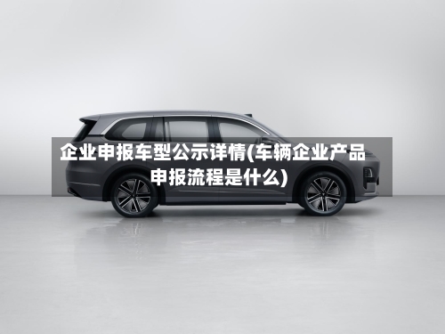 企业申报车型公示详情(车辆企业产品申报流程是什么)