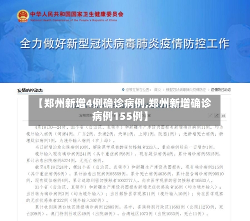 【郑州新增4例确诊病例,郑州新增确诊病例155例】-第3张图片