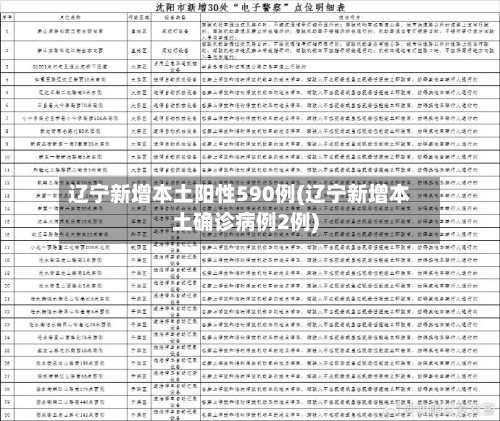 辽宁新增本土阳性590例(辽宁新增本土确诊病例2例)