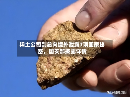 稀土公司副总向境外泄露7项国家秘密，国安部披露详情-第3张图片