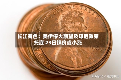 长江有色：美伊停火期望及印尼政策托底 23日镍价或小涨