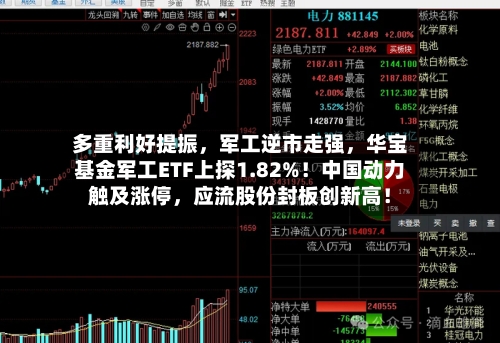 多重利好提振，军工逆市走强，华宝基金军工ETF上探1.82%！中国动力触及涨停，应流股份封板创新高！