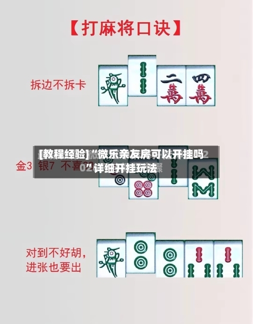 [教程经验]“微乐亲友房可以开挂吗”详细开挂玩法-第3张图片