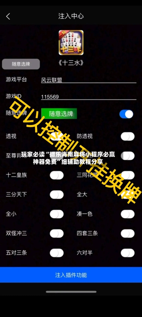 玩家必读“微乐海南麻将小程序必赢神器免费	”细辅助教程分享-第2张图片
