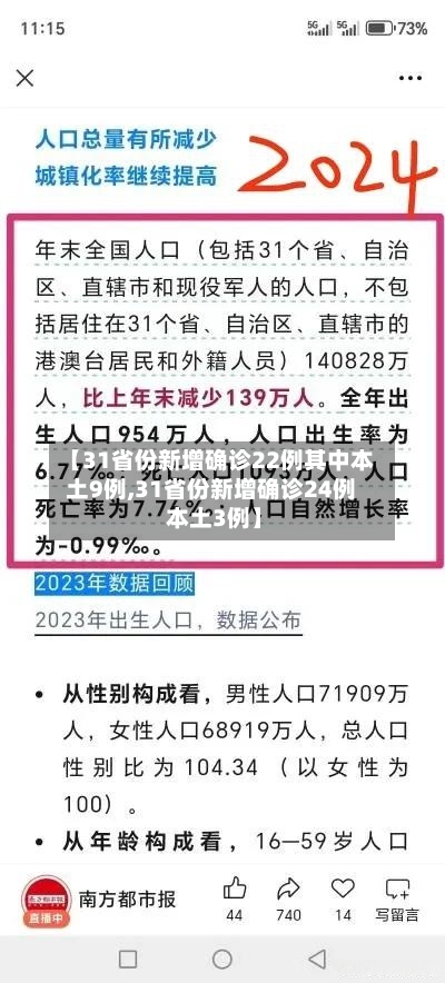 【31省份新增确诊22例其中本土9例,31省份新增确诊24例 本土3例】