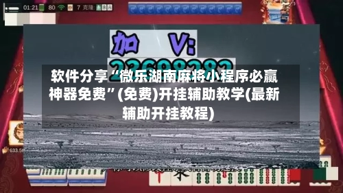 软件分享“微乐湖南麻将小程序必赢神器免费”(免费)开挂辅助教学(最新辅助开挂教程)-第3张图片