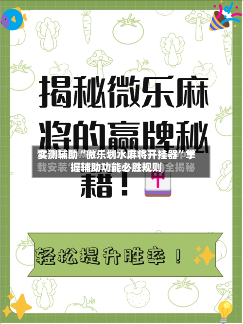 实测辅助“微乐划水麻将开挂器	”掌握辅助功能必胜规则-第2张图片