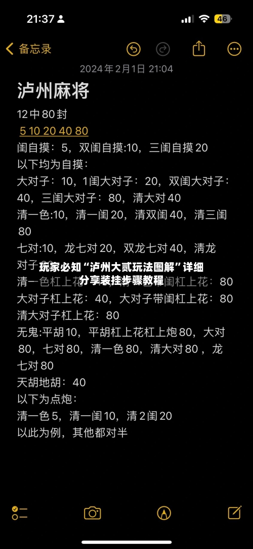 玩家必知“泸州大贰玩法图解”详细分享装挂步骤教程