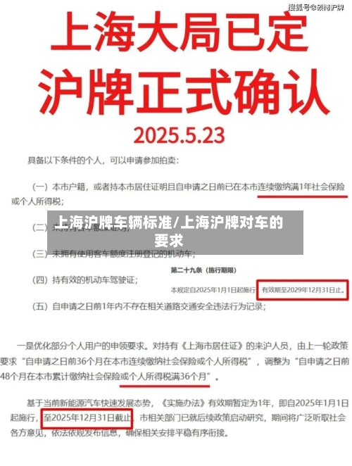 上海沪牌车辆标准/上海沪牌对车的要求