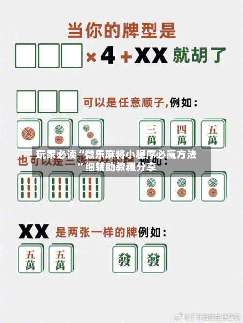 玩家必读“微乐麻将小程序必赢方法”细辅助教程分享-第2张图片