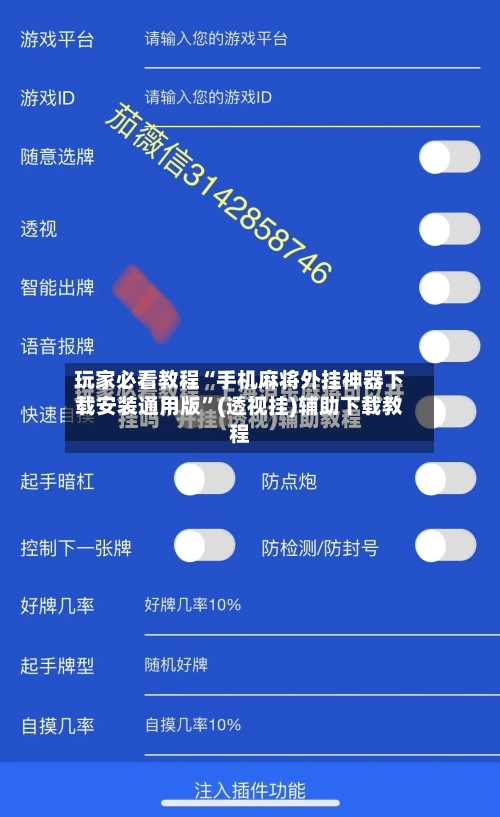 玩家必看教程“手机麻将外挂神器下载安装通用版”(透视挂)辅助下载教程-第2张图片
