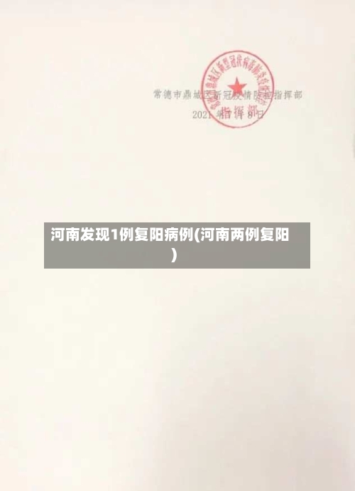 河南发现1例复阳病例(河南两例复阳)-第3张图片