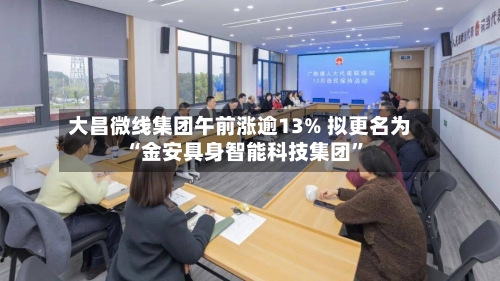 大昌微线集团午前涨逾13% 拟更名为“金安具身智能科技集团	”-第2张图片