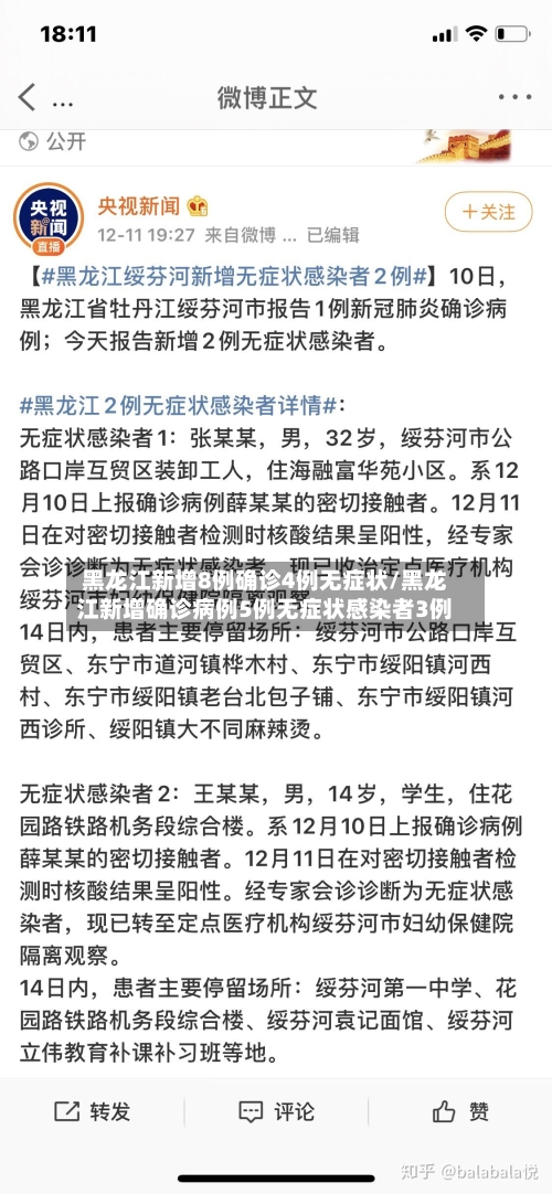 黑龙江新增8例确诊4例无症状/黑龙江新增确诊病例5例无症状感染者3例-第3张图片