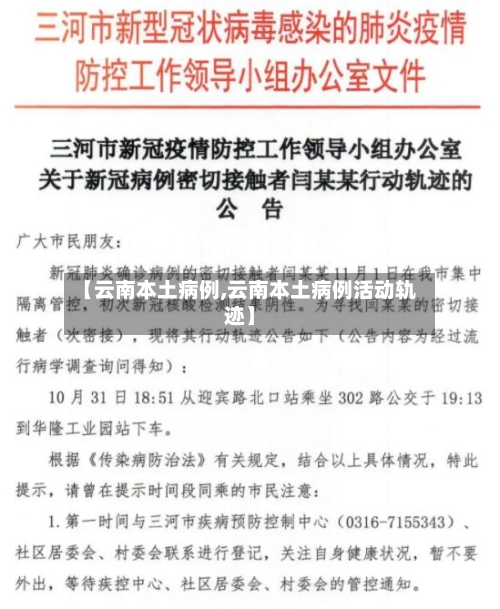 【云南本土病例,云南本土病例活动轨迹】-第2张图片