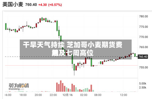 干旱天气持续 芝加哥小麦期货费用触及七周高位