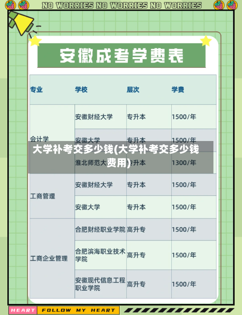 大学补考交多少钱(大学补考交多少钱费用)
