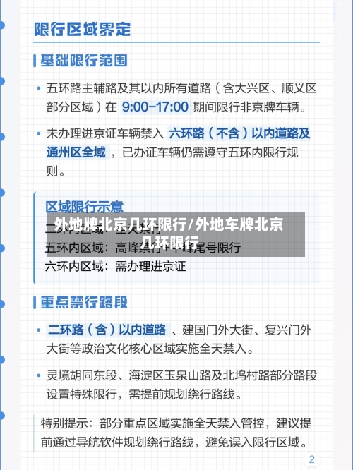 外地牌北京几环限行/外地车牌北京几环限行-第2张图片