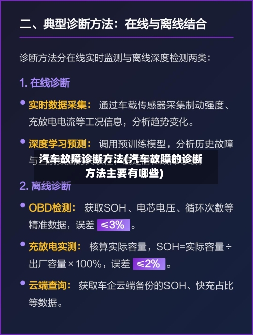 汽车故障诊断方法(汽车故障的诊断方法主要有哪些)-第3张图片