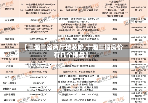 【三堰三室两厅精装修,十堰三堰房价有几个楼盘】-第2张图片