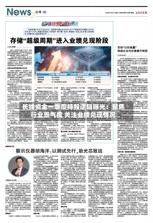 长线资金一季度持股逻辑曝光：聚焦行业景气度 关注业绩兑现情况-第2张图片