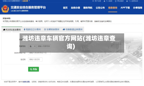 潍坊违章车辆官方网站(潍坊违章查询)-第2张图片