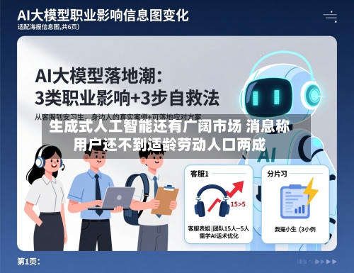 生成式人工智能还有广阔市场 消息称用户还不到适龄劳动人口两成