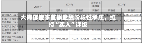 大行评级｜交银世界：海尔智家首季业绩阶段性承压，维持“买入”评级
