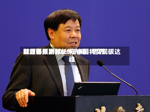 财政部原副部长朱光耀：世界能源署预测2028年中国将实现碳达峰-第2张图片