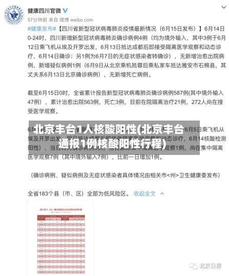 北京丰台1人核酸阳性(北京丰台通报1例核酸阳性行程)-第2张图片