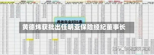 黄德炜获批出任明亚保险经纪董事长