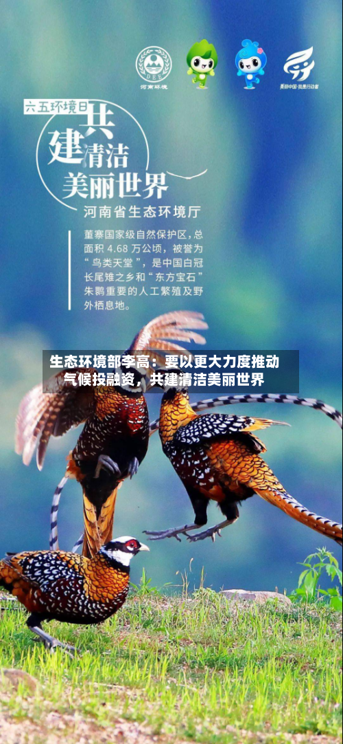 生态环境部李高：要以更大力度推动气候投融资	，共建清洁美丽世界-第2张图片