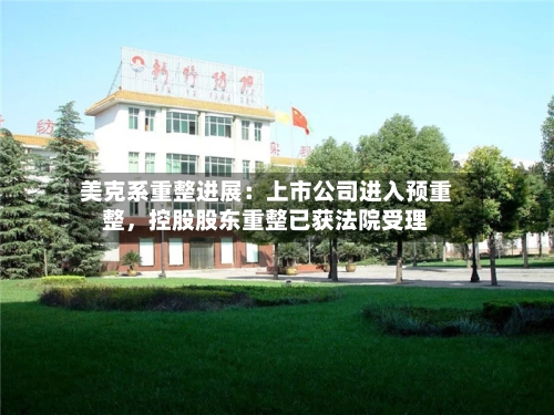 美克系重整进展：上市公司进入预重整，控股股东重整已获法院受理-第3张图片