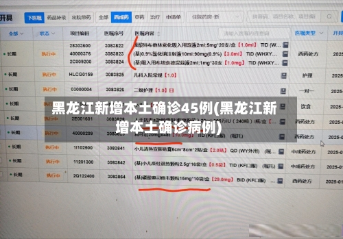 黑龙江新增本土确诊45例(黑龙江新增本土确诊病例)