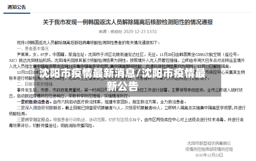 沈阳市疫情最新消息/沈阳市疫情最新公告-第2张图片