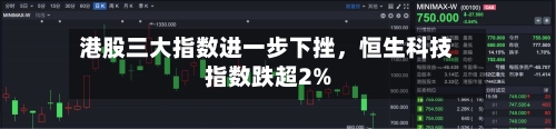 港股三大指数进一步下挫，恒生科技指数跌超2%-第2张图片