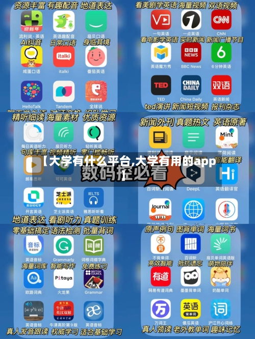 【大学有什么平台,大学有用的app】