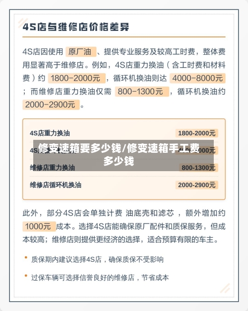 修变速箱要多少钱/修变速箱手工费多少钱-第2张图片